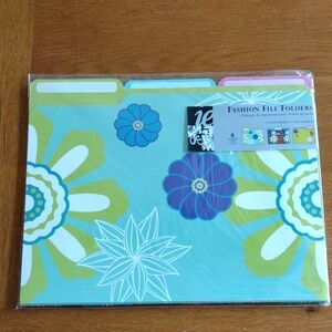 Fashion File Folders with Floral Design Reminiscent of the 60's Hippie Era New
